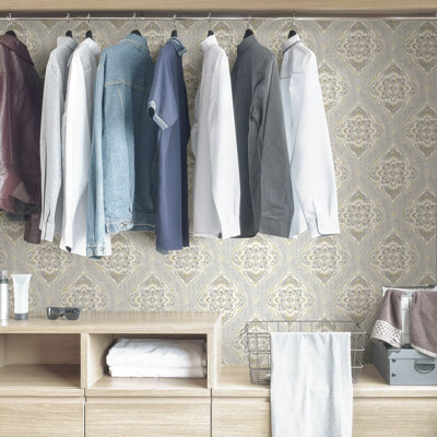 Mistana™ Marvin Peel & Stick Damask Roll & Reviews Wayfair